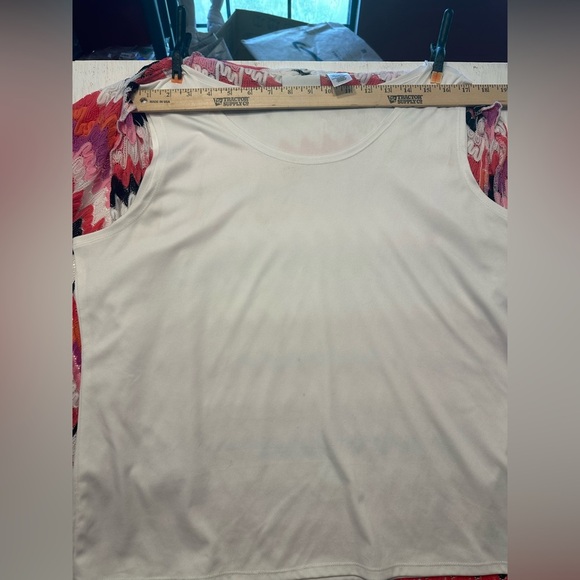 Alfred Dunner Women’s Size L Multicolor Chevron Knit Twinset Top Tank Cardigan - Picture 7 of 10